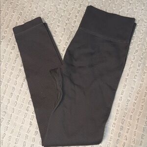 Black Ribbed Leggings